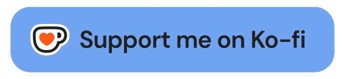 A logo for Ko-fi requesting you to please support me financially